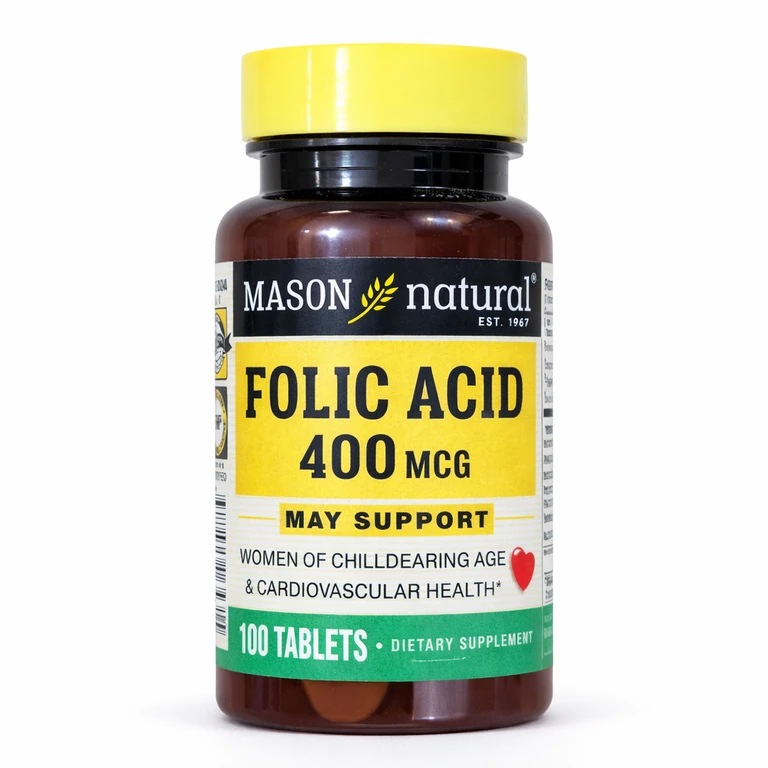 Mason Natural Folic Acid 400 mcg x 100 tablets